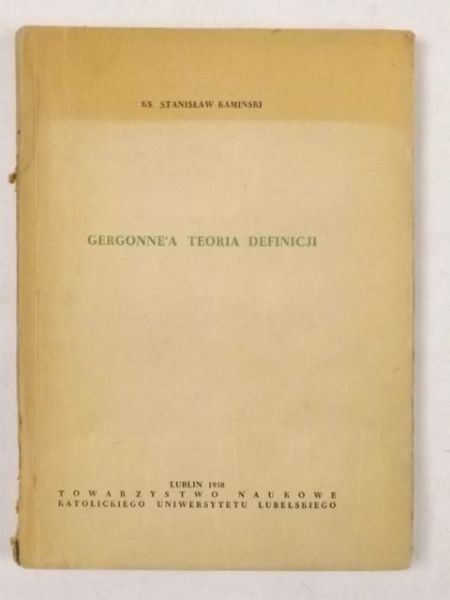 Gergonne'a teoria definicji