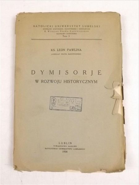 Pawlina Leon - Dymisorje w rozwoju historycznym, 1936 r.