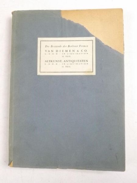 Die Bestände der Berliner Firmen Galerie Van Diemen & Co. GmbH, 1935 r.