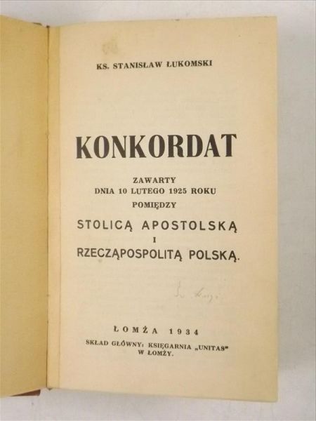 Konkordat zawarty dnia 10 lutego 1925 roku, 1934 r.