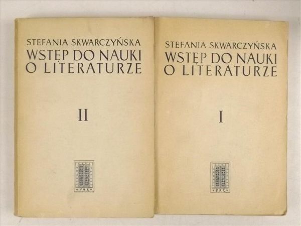 Wstęp do nauki o literaturze, T. I-II