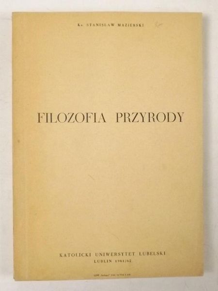 Mazierski Stanisław - Filozofia przyrody
