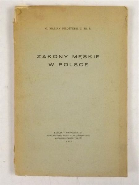 Zakony męskie w Polsce, 1937 r.