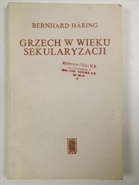 Haring Bernhard - Grzech w wieku sekularyzacji