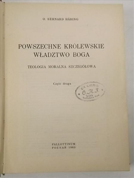 Haring Bernhard - Powszechne królewskie władztwo Boga