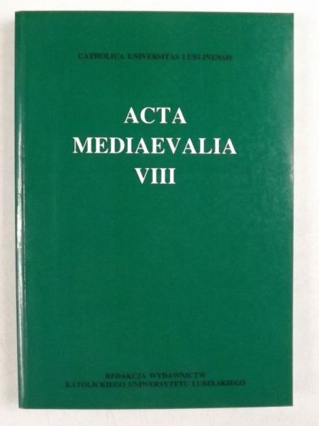 Acta Mediaevalia VIII