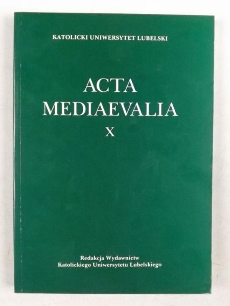 Wojtczak Hanna - Acta Mediaevalia X