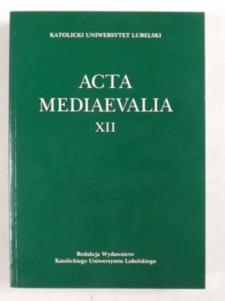 Acta Mediaevalia XII