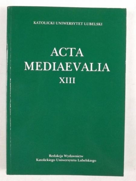Acta Mediaevalia XIII