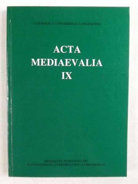 Acta Mediaevalia IX