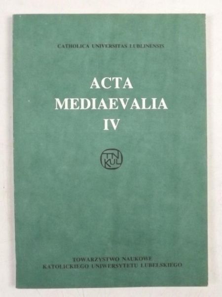 Acta Mediaevalia IV