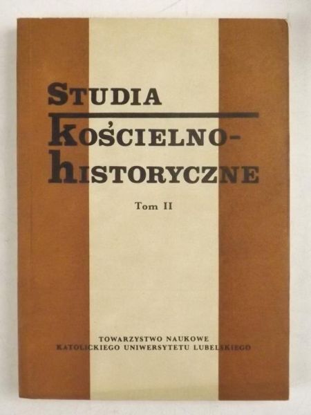 Studia kościelno-historyczne, Tom II