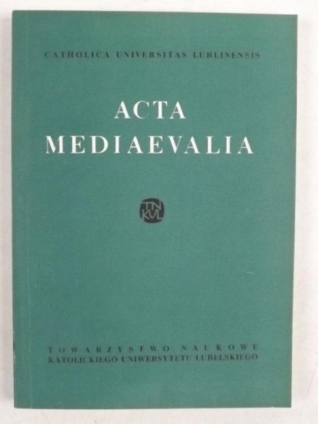 Acta Mediaevalia