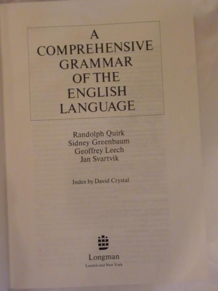 A Comprehensive Grammar of the English Language