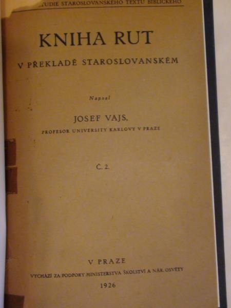 Kniha Rut 1926 r.