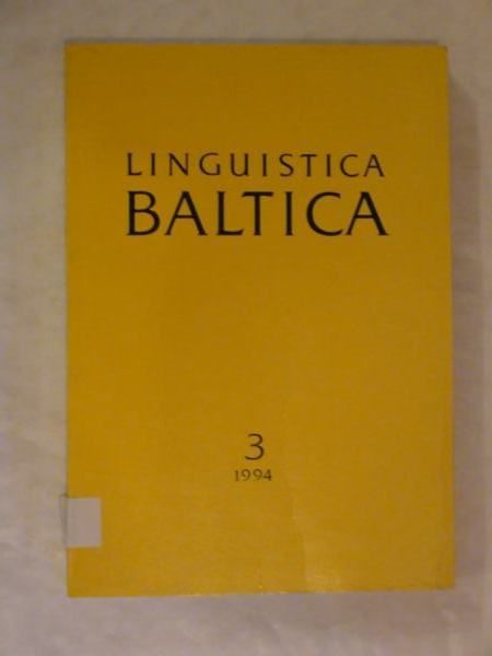 Linguistica Baltica, vol. 3