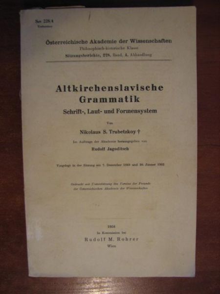Altkirchenslavische grammatik
