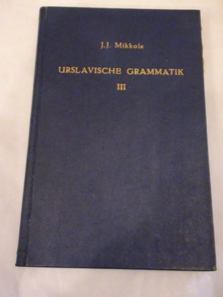Urslavische Grammatik III 1950 r.