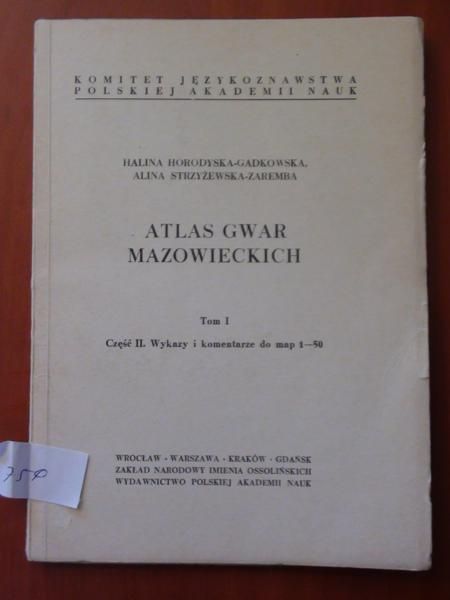 Atlas gwar mazowieckich Tom I