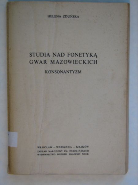 Studia nad fonetyką gwar mazowieckich