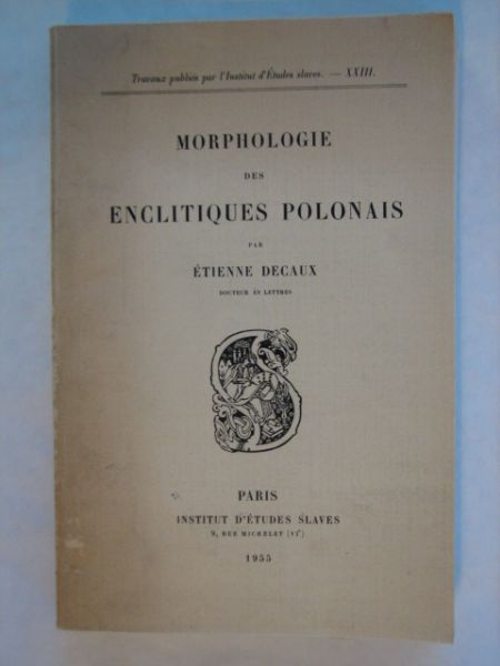 Morphologie des Enclitiques Polonais