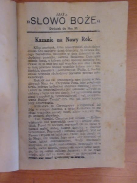 Zbiór dodatków do czasopisma "Słowo Boże" 1910-1913