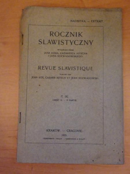Łoś , Nitsch K.,    - Rocznik Slawistyczny (t. IX: cz.2), 1925
