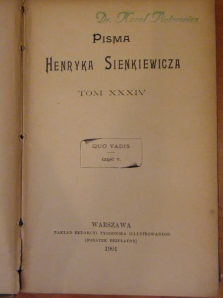 Pisma.Tom XXXIV, 1901 r.