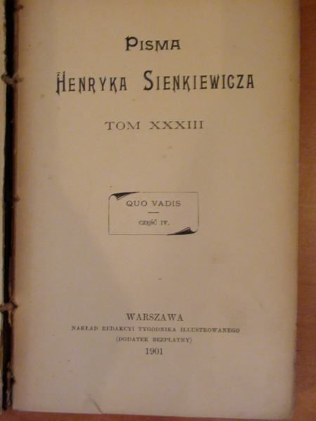 Pisma.Tom XXXIII, 1901 r.