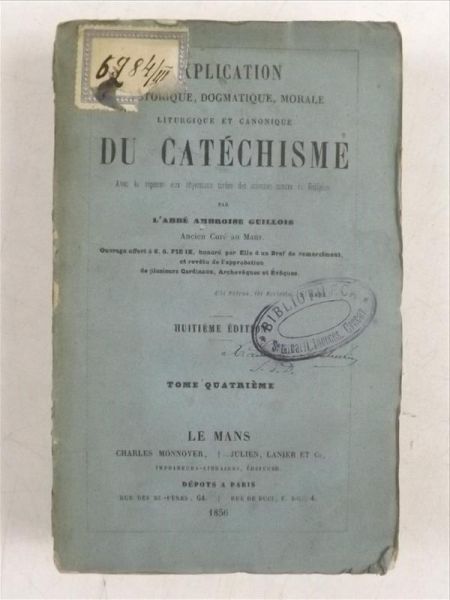 Liturique et Canonique du Catechisme, Tom IV, 1858 r.