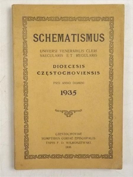 Schematismus Dioecesis Częstochoviensis,  1935 r.