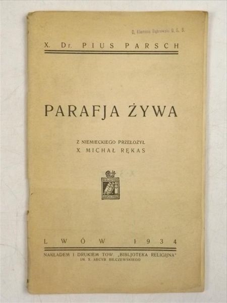 Parafja żywa, 1934 r.