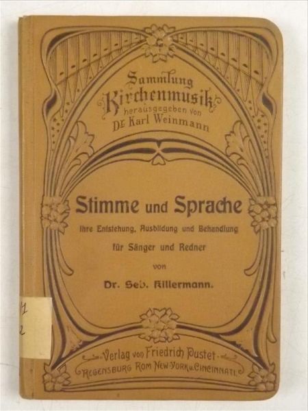 Killermann Seb. - Stimme und Sprache,  1910 r.