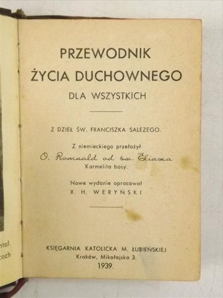 Przewodnik życia duchowego, 1939 r.