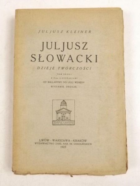 Słowacki Dzieje twórczości, tom II, 1923 r.