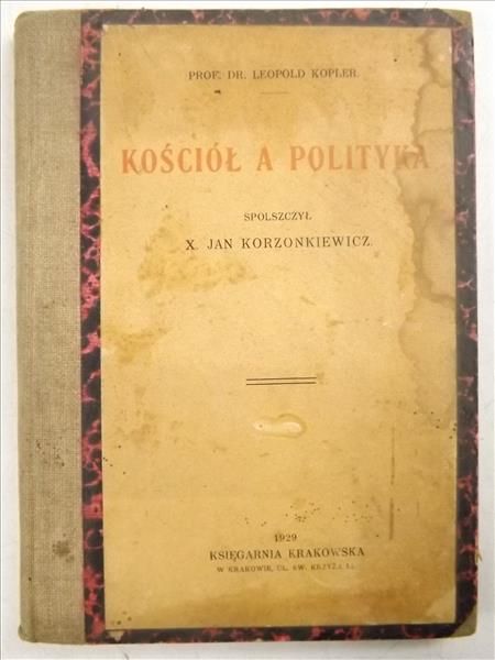 Kościół a polityka, 1929 r.