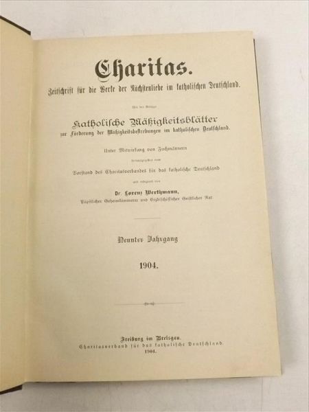 Christas Zeitschrist fur die Werte der Nachstenliebe im Catholischen Deutschland, 1904 r.