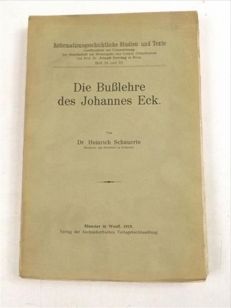 Die Busslehre des Johannes Eck., 1919 r.