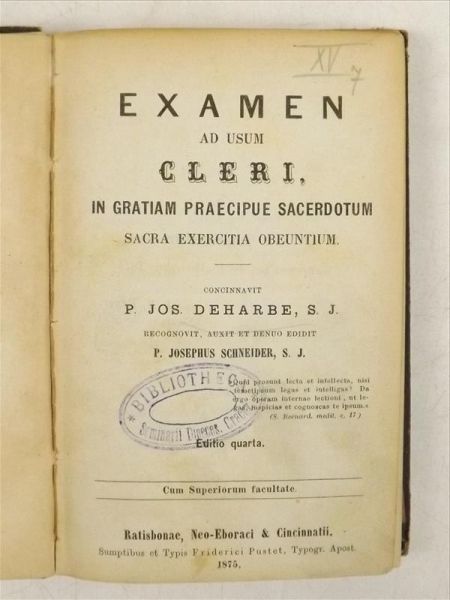 Examen ad usum Cleri, 1875 r.