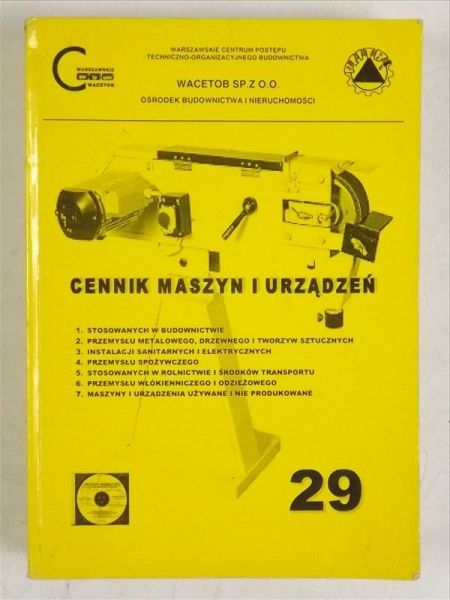 Cennik maszyn i urządzeń, numer 29 + płyta CD