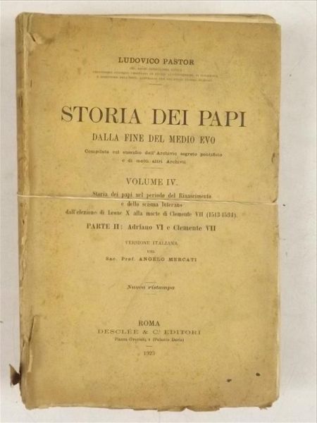 Storia Dei Papi, Vol. IV, 1923 r.