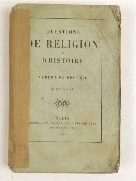 Questions De Relligion et D'Histoire, 1860 r.