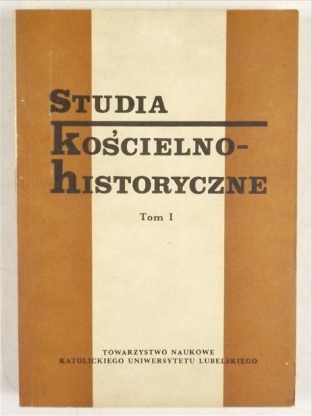 Studia kościelnohistoryczne, Tom I