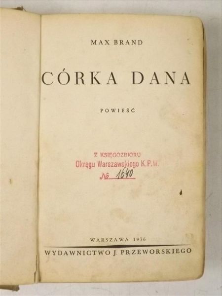 Brand Max - Córka Dana, 1936 r.