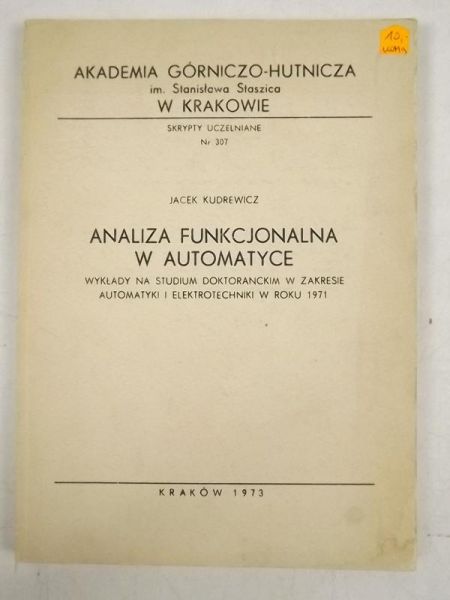Kudrewicz Jacek - Analiza funkcjonalna w automatyce