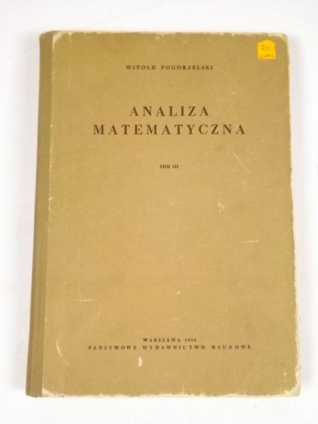 Analiza matematyczna, tom III