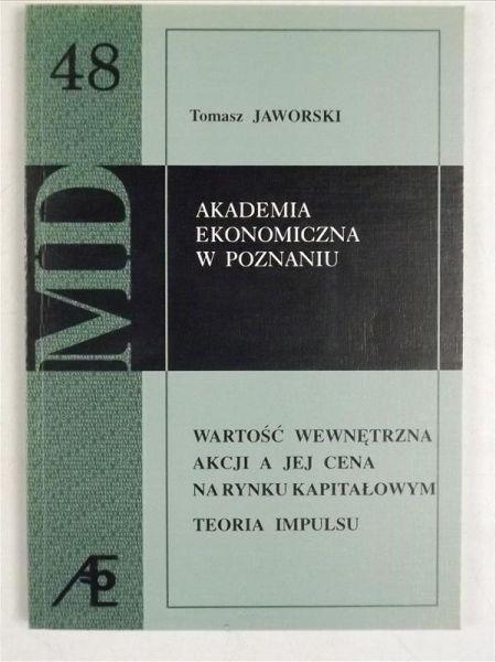 Wartość wewnętrzna akcji a jej cena na rynku kapotałowym