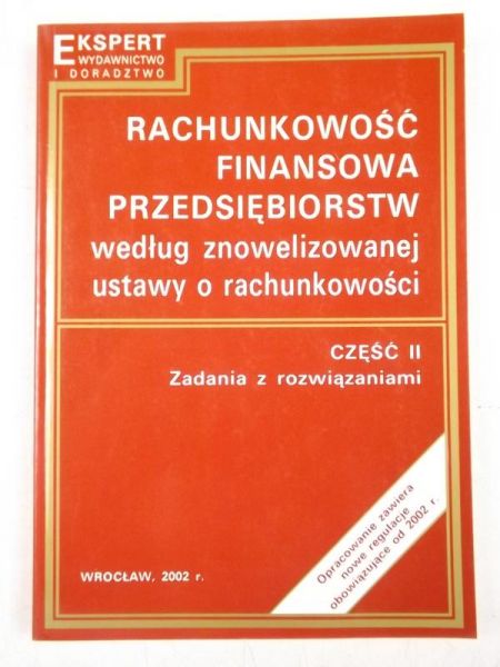 Rachunkowość finansowa przedsiębiorstw, cz. II