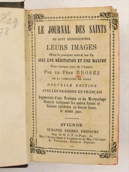 Le Jurnal Des Saints Ou Sont Represensteres Leurs Images, ok. 1930 r.
