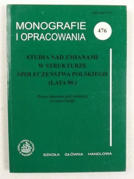 Studia nas zmianami w strukturze społeczeństwa polskiego (lata 90.)
